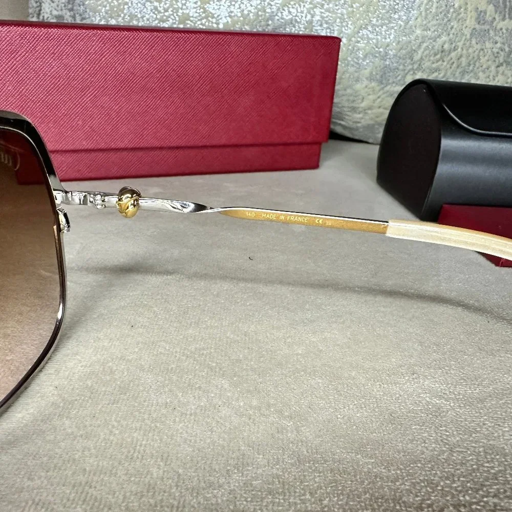 Cartier CT0090S 001 Cartier Trinity Sunglasses